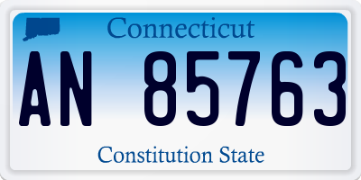CT license plate AN85763