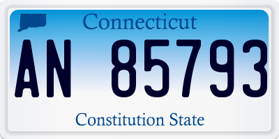 CT license plate AN85793