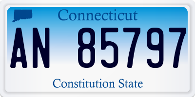 CT license plate AN85797