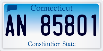 CT license plate AN85801