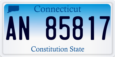CT license plate AN85817
