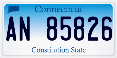 CT license plate AN85826
