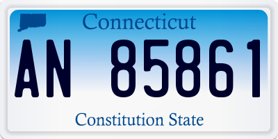 CT license plate AN85861