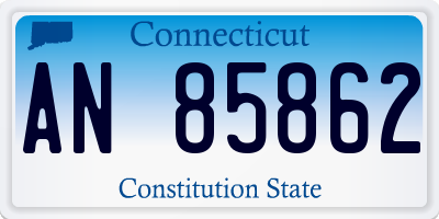 CT license plate AN85862