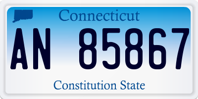 CT license plate AN85867