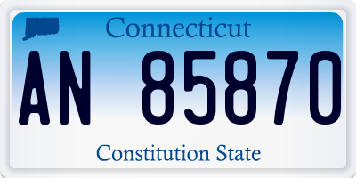 CT license plate AN85870