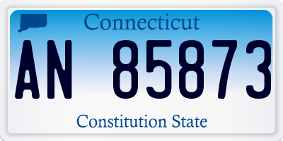 CT license plate AN85873