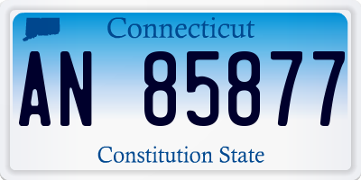 CT license plate AN85877