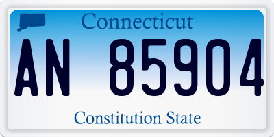 CT license plate AN85904