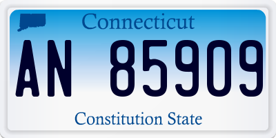 CT license plate AN85909