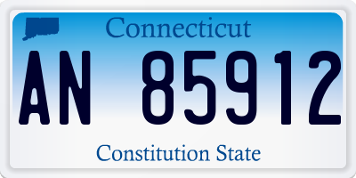 CT license plate AN85912
