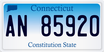 CT license plate AN85920