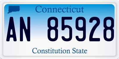 CT license plate AN85928