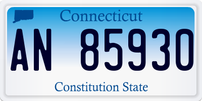 CT license plate AN85930