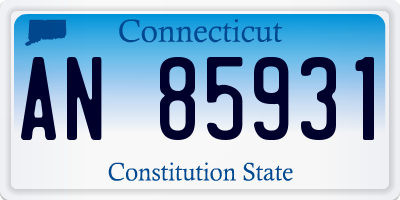 CT license plate AN85931