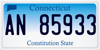 CT license plate AN85933