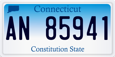 CT license plate AN85941
