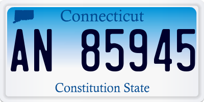 CT license plate AN85945