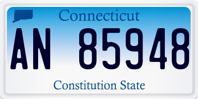 CT license plate AN85948
