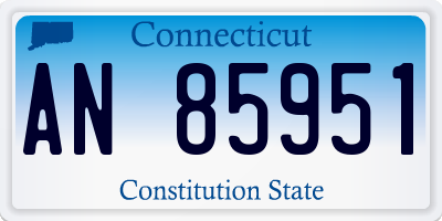 CT license plate AN85951