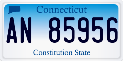 CT license plate AN85956