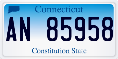 CT license plate AN85958