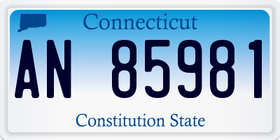 CT license plate AN85981