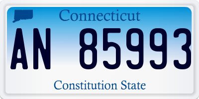 CT license plate AN85993