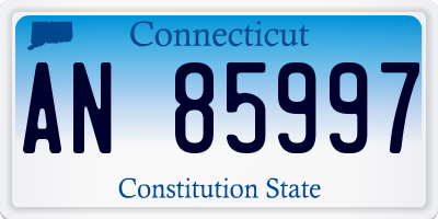 CT license plate AN85997