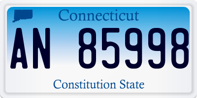 CT license plate AN85998