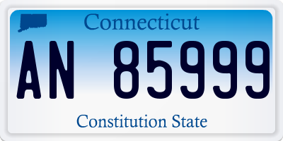 CT license plate AN85999