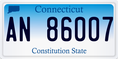 CT license plate AN86007