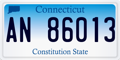 CT license plate AN86013