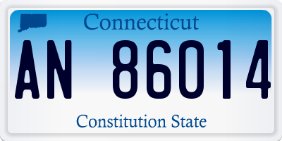 CT license plate AN86014