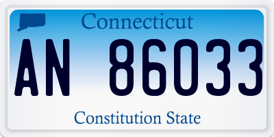 CT license plate AN86033