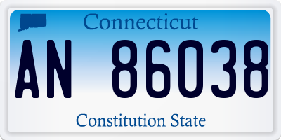 CT license plate AN86038