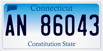 CT license plate AN86043