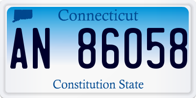 CT license plate AN86058
