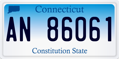 CT license plate AN86061