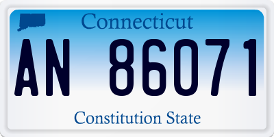 CT license plate AN86071