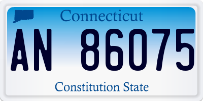 CT license plate AN86075