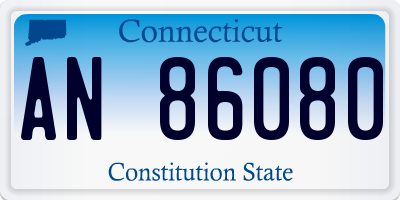 CT license plate AN86080