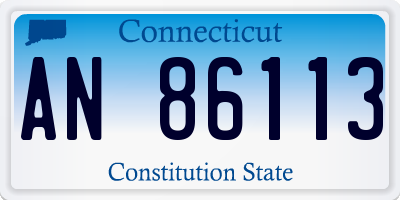 CT license plate AN86113