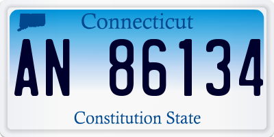 CT license plate AN86134