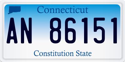 CT license plate AN86151