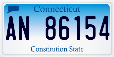 CT license plate AN86154