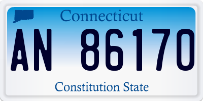 CT license plate AN86170