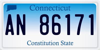 CT license plate AN86171