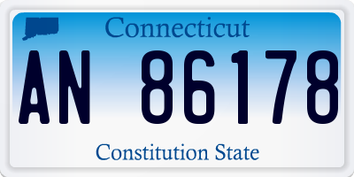 CT license plate AN86178