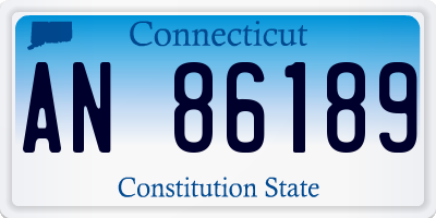CT license plate AN86189